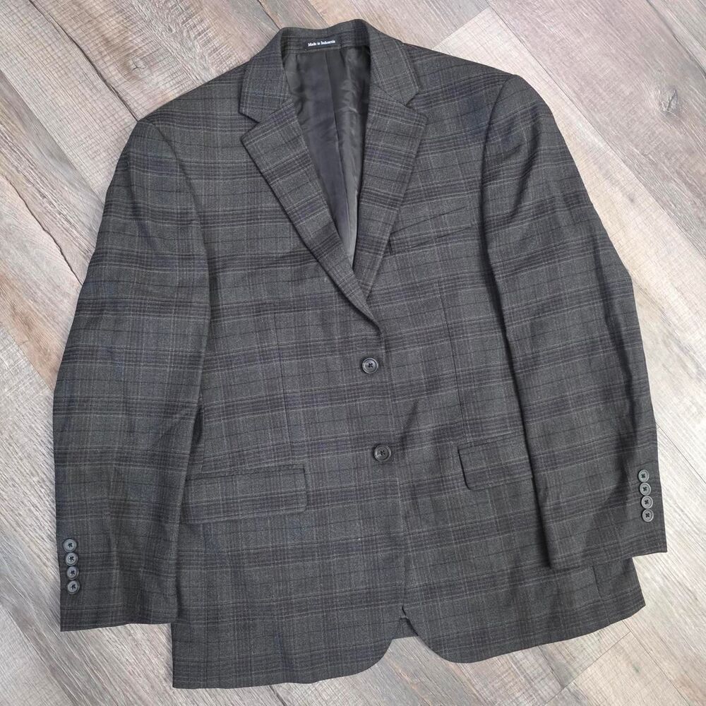 Pronto-uomo Men's Grey and Black Jacket **SIZE 40Short**